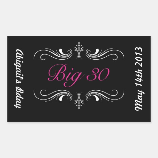 Sticker Rectangulaire Gros 30 (Devant)