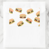 Sticker Rectangulaire Gros hamburger (Sac)