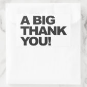 Sticker Rectangulaire Gros Merci noir (Sac)