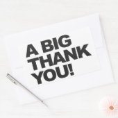 Sticker Rectangulaire Gros Merci noir (Enveloppe)