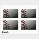 Sticker Rectangulaire Gros plan de base-ball (Feuille)