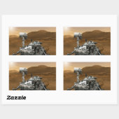 Sticker Rectangulaire Gros plan de Mars Curiosity (Feuille)