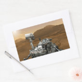 Sticker Rectangulaire Gros plan de Mars Curiosity (Enveloppe)
