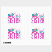 Sticker Rectangulaire Grosse Soeur Cutest - Papillon (Feuille)