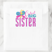 Sticker Rectangulaire Grosse Soeur Cutest - Papillon (Sac)