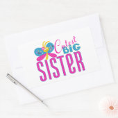 Sticker Rectangulaire Grosse Soeur Cutest - Papillon (Enveloppe)