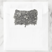 Sticker Rectangulaire Grotesque numéro 1, plat (Sac)