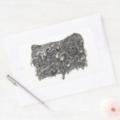 Sticker Rectangulaire Grotesque numéro 1, plat (Enveloppe)