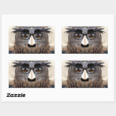 Sticker Rectangulaire Groucho Marx Eagle Owl (Feuille)