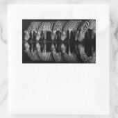 Sticker Rectangulaire Group of Plains Zebra Drink Together at Night (Sac)