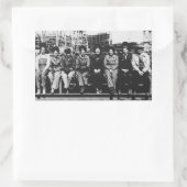 Sticker Rectangulaire Groupe de femmes soudeuses pendant la Seconde Guer (Sac)