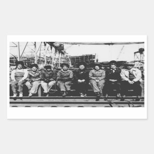 Sticker Rectangulaire Groupe de femmes soudeuses pendant la Seconde Guer