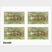 Sticker Rectangulaire Groupe de jardin (Feuille)