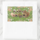 Sticker Rectangulaire Groupe de jardin (Sac)