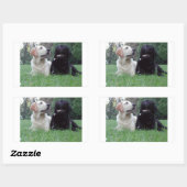 Sticker Rectangulaire groupe d'extraction du labrador (Feuille)