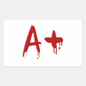 Sticker Rectangulaire Groupe sanguin A positif (Devant)