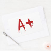 Sticker Rectangulaire Groupe sanguin A positif (Enveloppe)