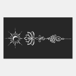 Sticker Rectangulaire Groupe Silver Unalome