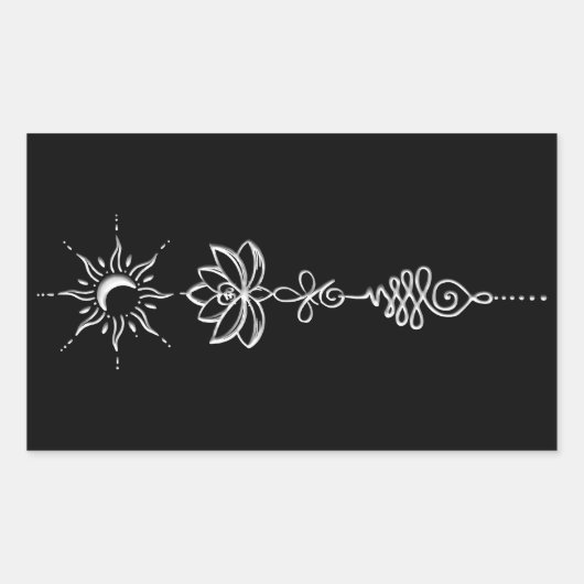 Sticker Rectangulaire Groupe Silver Unalome (Devant)