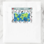 Sticker Rectangulaire Grues du monde (Sac)