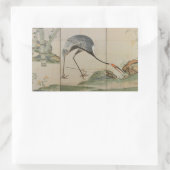 Sticker Rectangulaire Grues, pins et bambou (Sac)