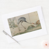 Sticker Rectangulaire Grues, pins et bambou (Enveloppe)