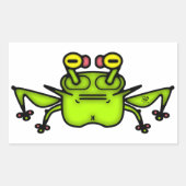 Sticker Rectangulaire Grumpy étrange grenouille crapaud v3 rectangulaire (Devant)