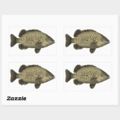 Sticker Rectangulaire Grunter le charbon (Feuille)