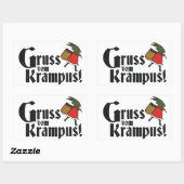 Sticker Rectangulaire Gruss Vom Krampus (Feuille)