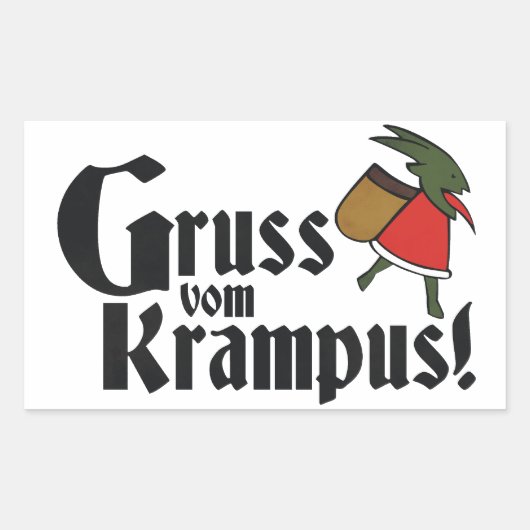 Sticker Rectangulaire Gruss Vom Krampus (Devant)