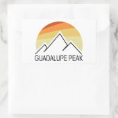 Sticker Rectangulaire Guadalupe Peak Retro (Sac)