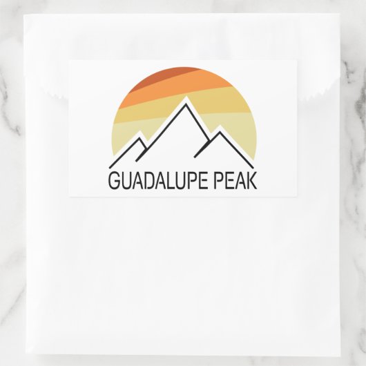Sticker Rectangulaire Guadalupe Peak Retro (Sac)