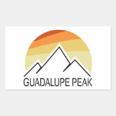 Sticker Rectangulaire Guadalupe Peak Retro (Devant)