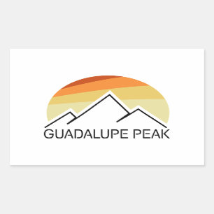 Sticker Rectangulaire Guadalupe Peak Retro
