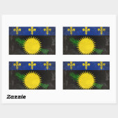 Sticker Rectangulaire Guadeloupe (Feuille)