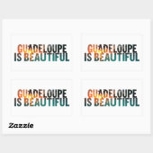 STICKER RECTANGULAIRE GUADELOUPE (Feuille)