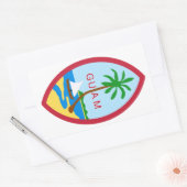 Sticker Rectangulaire GUAM - emblème/drapeau/armoiries/symbole (Enveloppe)