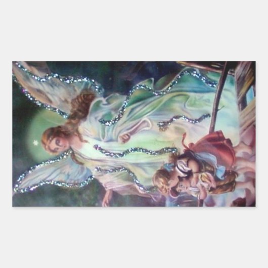 Sticker Rectangulaire GUARDIAN ANGEL c. rectangulaire 1900 (Devant)