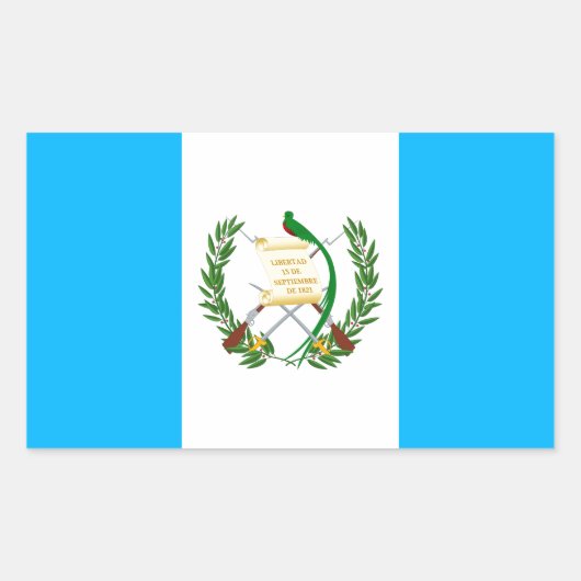 Sticker Rectangulaire Guatemala (Devant)
