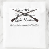 Sticker Rectangulaire guerre civile et misc relique chasseurs decal (Sac)