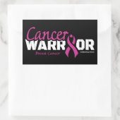 Sticker Rectangulaire Guerrier...Cancer du sein (Sac)