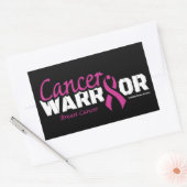 Sticker Rectangulaire Guerrier...Cancer du sein (Enveloppe)