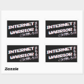 Sticker Rectangulaire Guerrier Internet (Feuille)