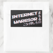 Sticker Rectangulaire Guerrier Internet (Sac)