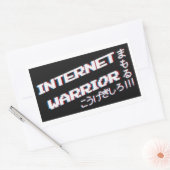 Sticker Rectangulaire Guerrier Internet (Enveloppe)