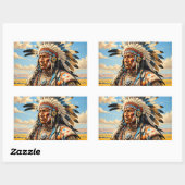 STICKER RECTANGULAIRE GUERRIERS 10 (Feuille)