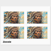 STICKER RECTANGULAIRE GUERRIERS 11 (Feuille)