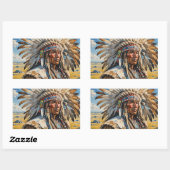 STICKER RECTANGULAIRE GUERRIERS 12 (Feuille)