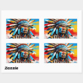 STICKER RECTANGULAIRE GUERRIERS 8 (Feuille)