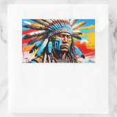 STICKER RECTANGULAIRE GUERRIERS 8 (Sac)